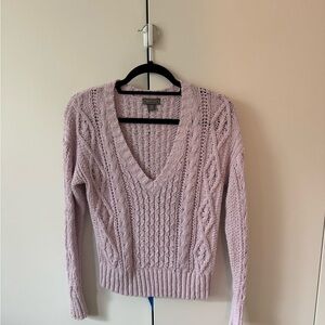 Jcrew Lavender Cable Knit Sweater sz M
